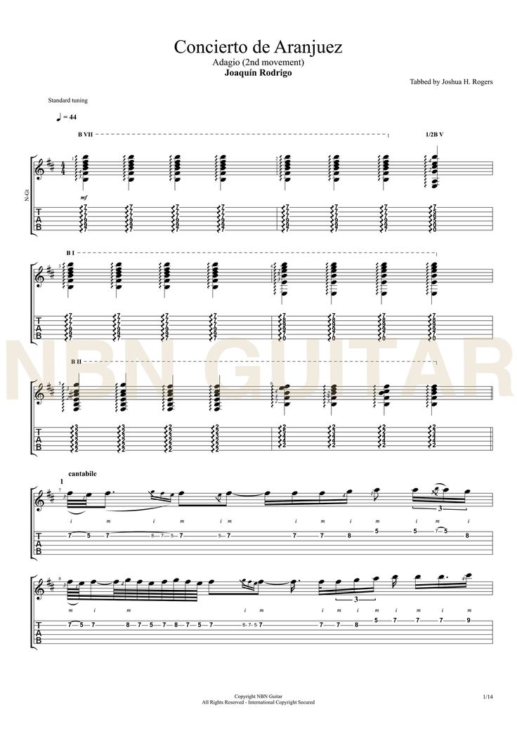 concierto de aranjuez score pdf